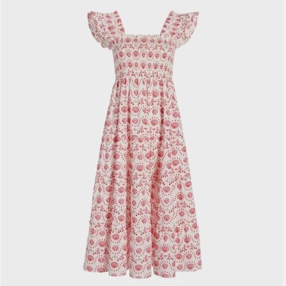 Hill House Dresses & Skirts - Hill House Smocked Midi Ellie Nap Dress in Mermaid Shell Cherry